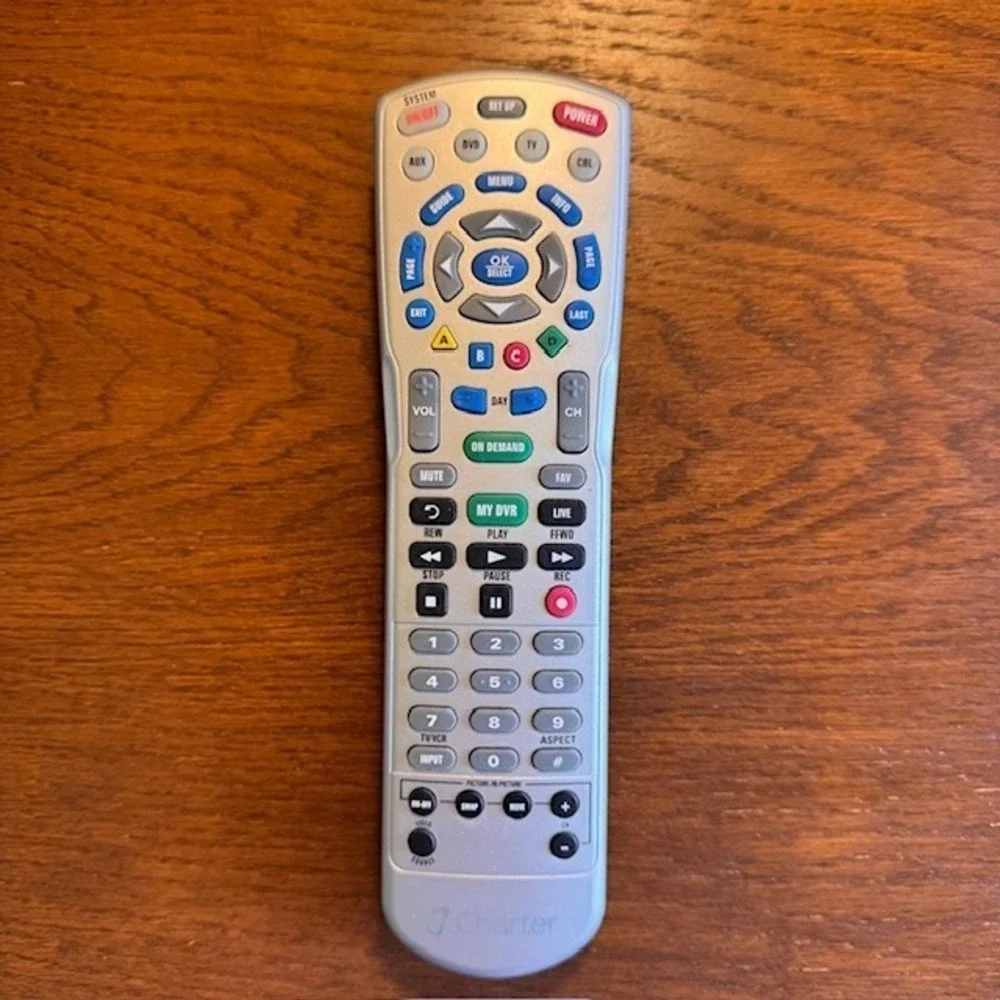 Charter Universal Remote Control 1060BC3-0780-001-R Silver Black